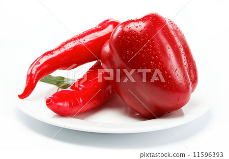 Healthy food. Fresh vegetables. Peppers on a white background. Healthy food. Fresh vegetables. Peppers on a white background. 11596393