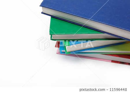 A stack of books on a white background. A stack of books on a white background. 11596448