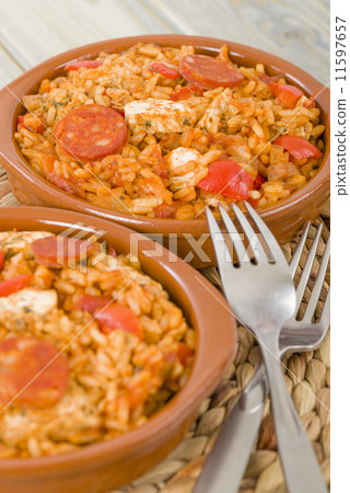 Creole Jambalaya - Rice with chicken, smoked sausage & tomatoes Creole Jambalaya - Rice with chicken, smoked sausage & tomatoes 11597657