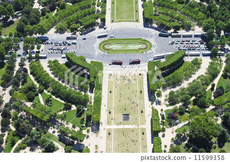 [PARIS] View of Paris Champ de Mars Park from the Eiffel Tower [view] 063 11599358