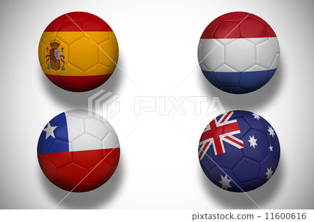Composite image of group b footballs for world cup 11600616
