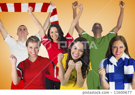 Composite image of football fans Composite image of football fans 11600677