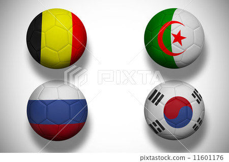 Composite image of group h footballs for world cup 11601176