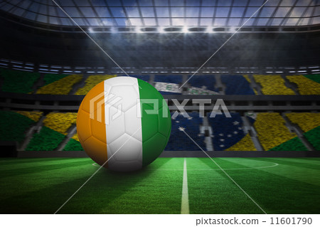 Football in ivory coast colours 11601790