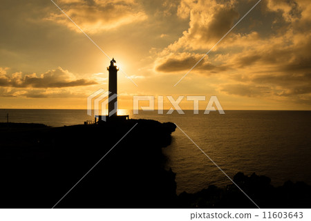 Okinawa's sea, residual waves and sunset Okinawa's sea, residual waves and sunset 11603643