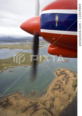 Flying over a remote part of the Falkland Islands 11604904