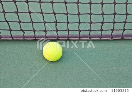 Tennis Court with ball on net Tennis Court with ball on net 11605815