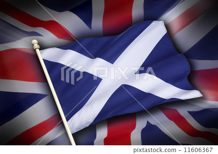 Flags of the United Kingdom and Scotland - Scottish Independence 11606367