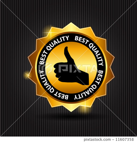 Vector Best Quality Label with Red Ribbon. Vector Best Quality Label with Red Ribbon. 11607358