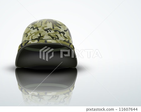 Light Background Military helmet with camo pattern Light Background Military helmet with camo pattern 11607644