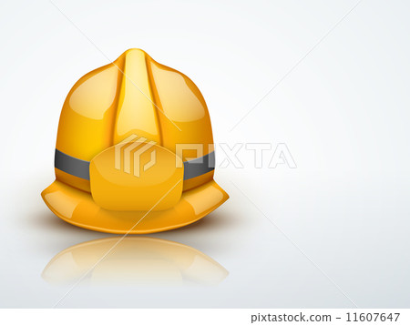 Light Background Gold fireman helmet vector illustration 11607647
