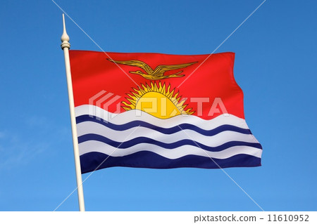 Flag of Kiribati - South Pacific Ocean 11610952