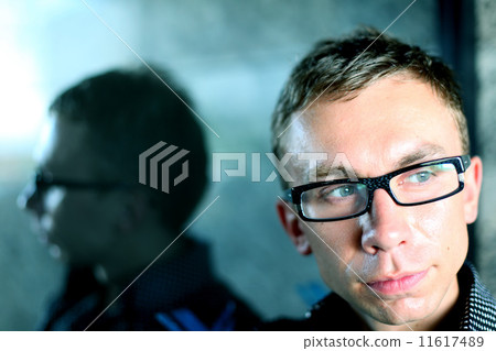 man in reflection man in reflection 11617489