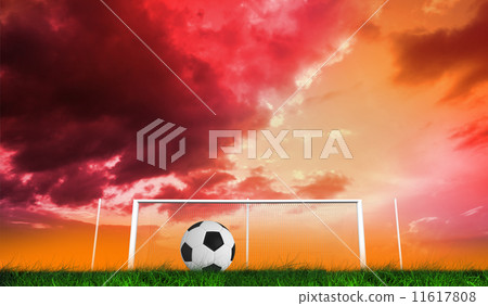 Composite image of black and white football 11617808
