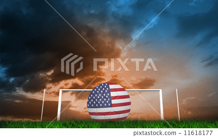 Composite image of football in america colours Composite image of football in america colours 11618177