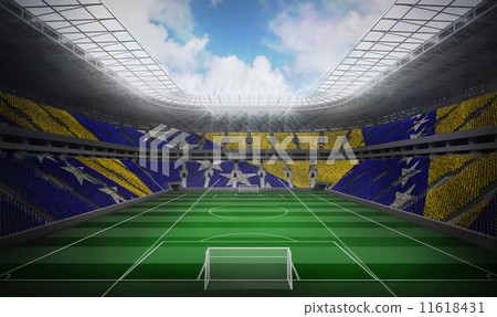 Composite image of digitally generated bosnian flag Composite image of digitally generated bosnian flag 11618431