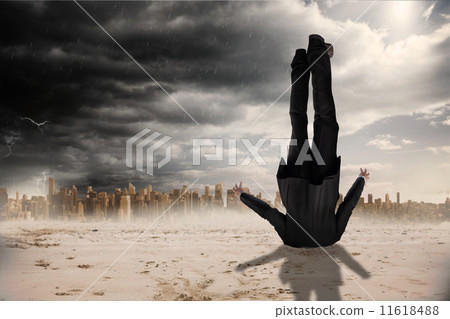 Composite image of businessman burying his head Composite image of businessman burying his head 11618488