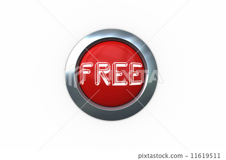Free on digitally generated red push button - Stock Illustration ...