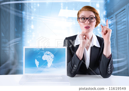 Composite image of thinking redhead businesswoman Composite image of thinking redhead businesswoman 11619549