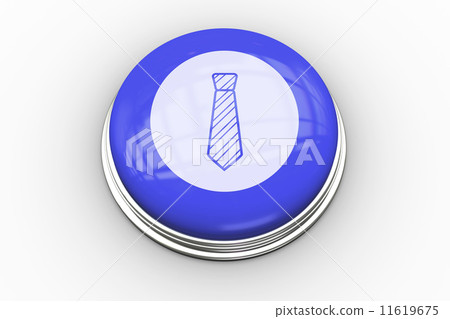 Tie graphic on purple button 11619675