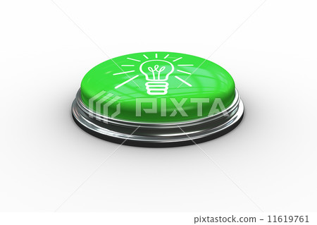 Composite image of light bulb graphic on button 11619761