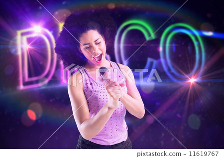 Composite image of pretty girl singing 11619767