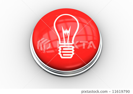 Composite image of light bulb graphic on button 11619790
