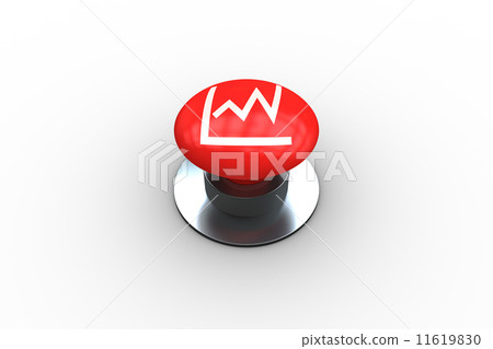 Composite image of graph graphic on button 11619830