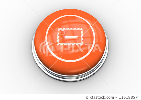 Envelope graphic on orange button Envelope graphic on orange button 11619857
