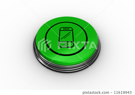 Composite image of smartphone graphic on button Composite image of smartphone graphic on button 11619943