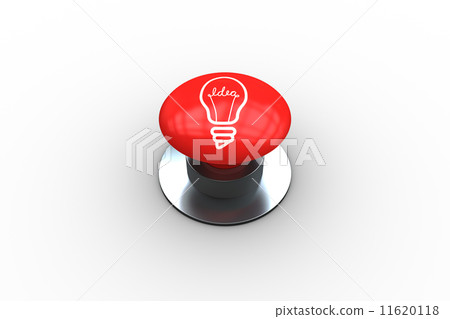 Composite image of light bulb graphic on button 11620118