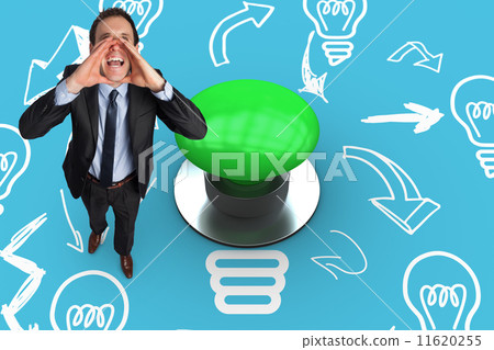 Composite image of shouting businessman Composite image of shouting businessman 11620255