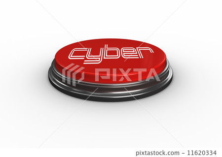 Cyber against digitally generated red push button Cyber against digitally generated red push button 11620334
