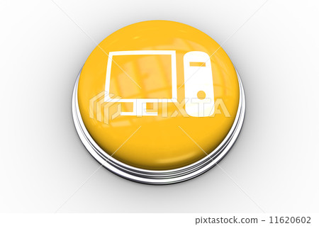 Composite image of computer graphic on button - Stock Illustration ...