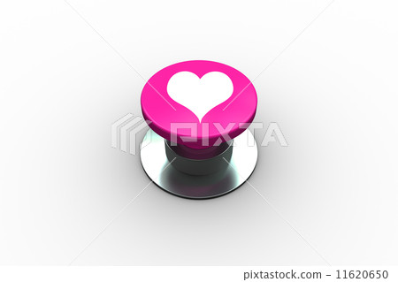 Composite image of heart graphic on button 11620650