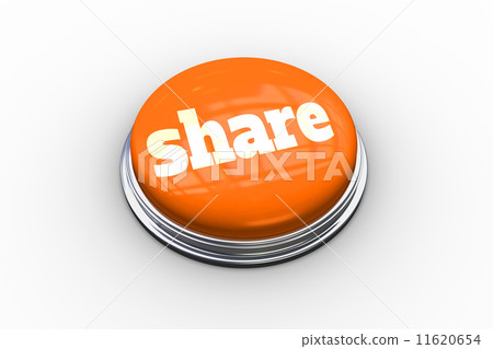 Share on shiny orange push button 11620654