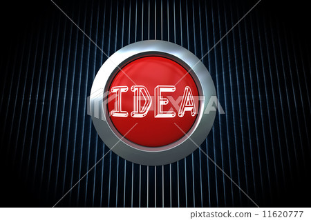 Idea on digitally generated red push button - Stock Illustration ...