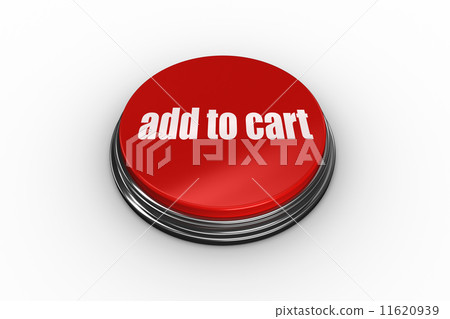 Add to cart on digitally generated red push button Add to cart on digitally generated red push button 11620939