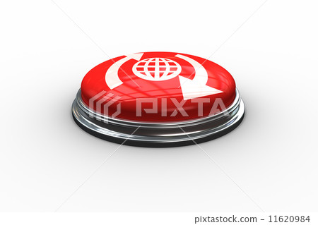 Composite image of sphere and arrows graphic on button Composite image of sphere and arrows graphic on button 11620984