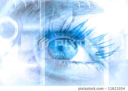 Composite image of close up of female blue eye Composite image of close up of female blue eye 11621034