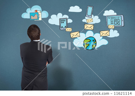 Composite image of thinking businessman 11621114