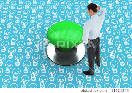 Composite image of thinking businessman scratching head 11621243