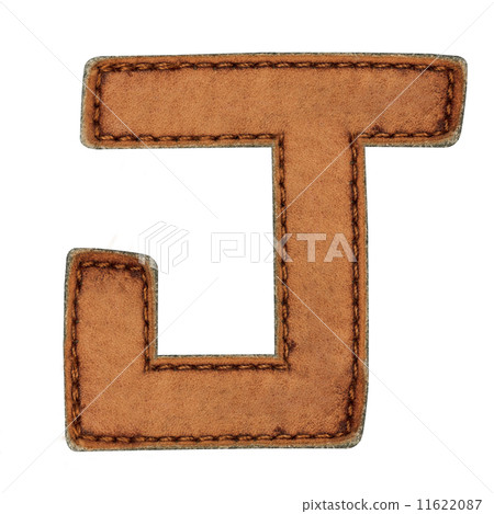 Leather alphabet isolate on white Leather alphabet isolate on white 11622087