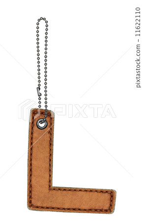 Leather alphabet with chain isolated on white 11622110