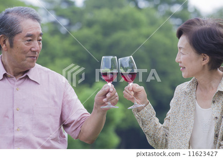A couple drinking wine 11623427