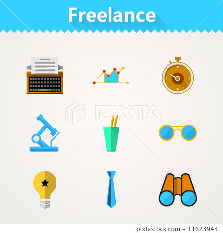 Flat vector icons for freelance and business Flat vector icons for freelance and business 11623943