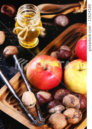 Honey, nuts and apples Honey, nuts and apples 11624389