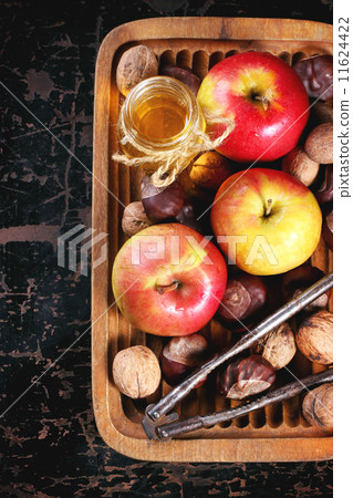 Honey, nuts and apples 11624422