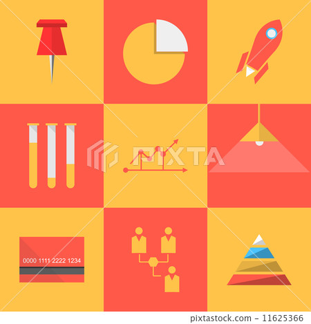 Flat icons for outsourced process career organization Flat icons for outsourced process career organization 11625366