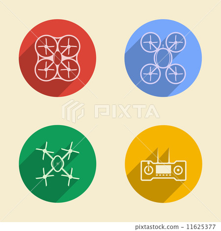Colored vector icons for quadrocopter 11625377
